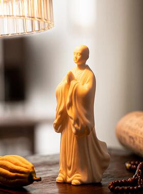 久造创意陶瓷小和尚禅意摆件中式家居客厅人物装饰书房博古架摆设