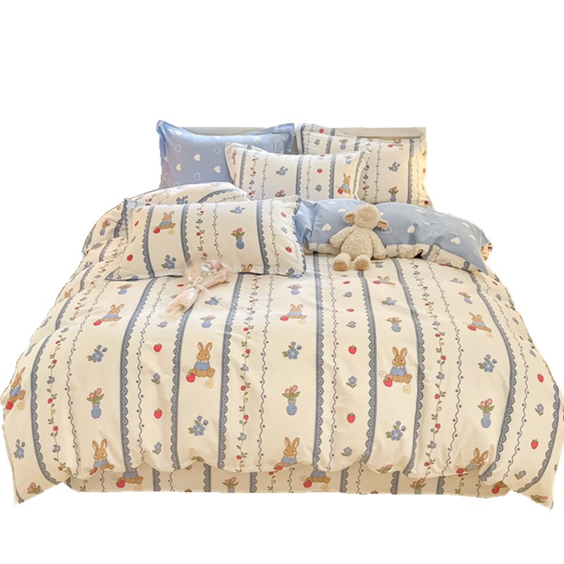 180220被套床单四件套全棉1米8x2米被罩150x200春季1.6x2.1 - 图0