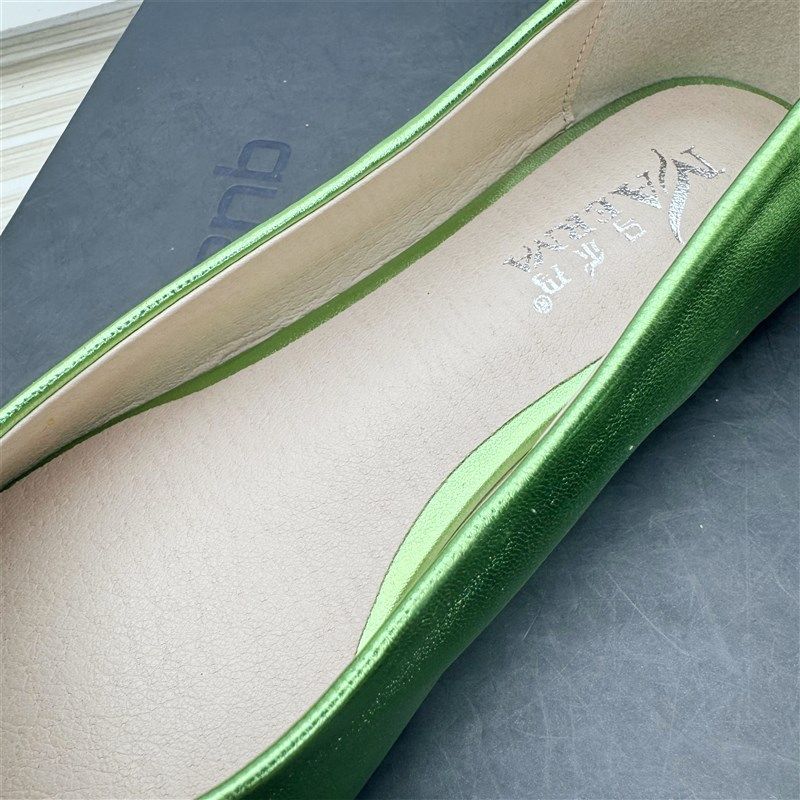 2024年春季新款大码绿色浅口单鞋软底平底鞋女鞋圆头百搭船鞋瓢鞋,淘宝优惠券,粉丝福利购,淘宝优惠卷