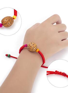 端午节手链五彩绳手工编织成人红绳五色线小粽子吊坠卡通儿童手绳