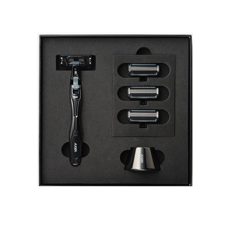 kai/贝印AUGER系列高档男士剃须刀礼盒刮胡刀替换刀头面部清洁,淘宝优惠券,粉丝福利购,淘宝优惠卷