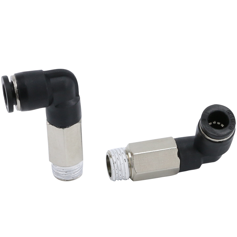 加长气动快速接头快插气管软增高直角螺纹弯头气缸电磁阀PLL8-02 - 图3