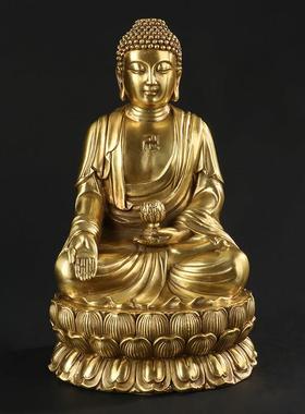 大仕缘 铜释迦摩尼如来佛祖阿弥陀佛药师佛菩萨佛像摆件