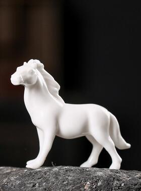 创意陶瓷迷你马饰品家居客厅禅宗桌面工艺品装饰微景观景观配件