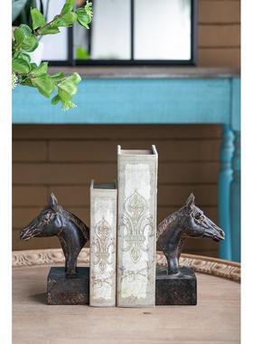 ABhome美国家居样板房书桌玄关桌风水马创意战马摆件现代软装新居