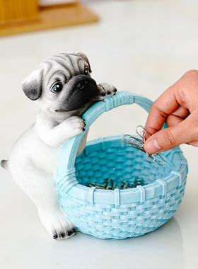 创意小狗钥匙收纳摆件进门入户玄关装饰品家居客厅电视柜茶几摆设