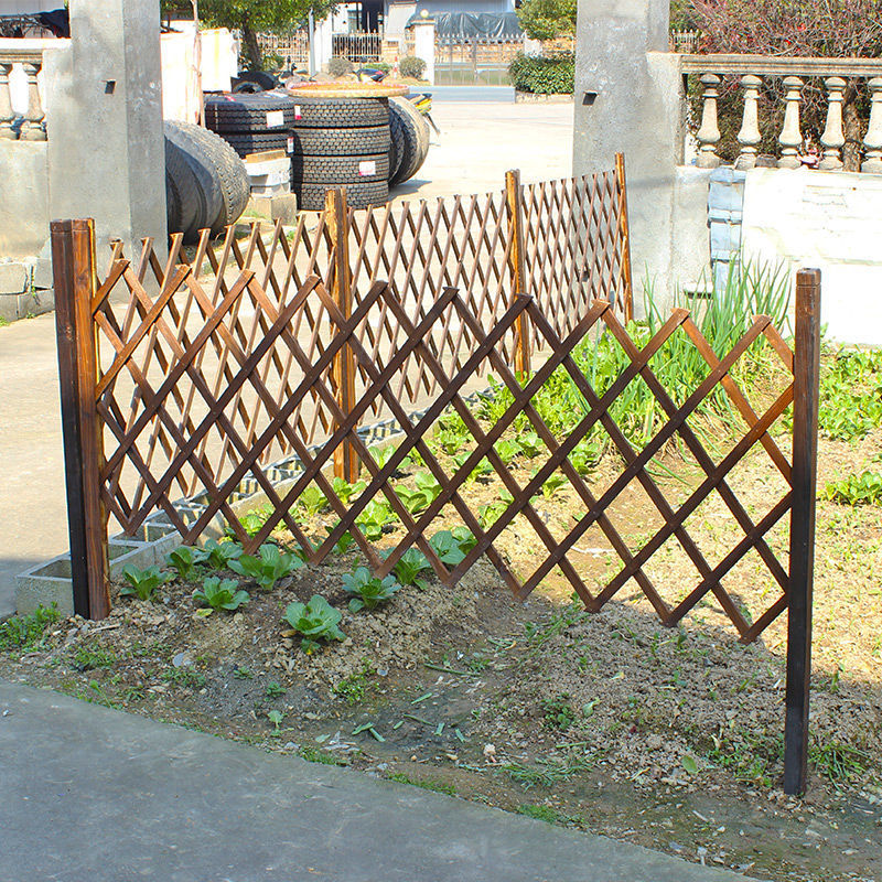 爬藤花架防腐木栅栏户外庭院花园篱笆围墙护栏装饰插地伸缩赵之周 - 图1