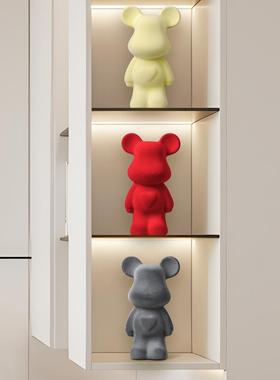 高级感小众暴力熊摆件轻奢高档客厅酒柜电视柜展示柜餐柜装饰品