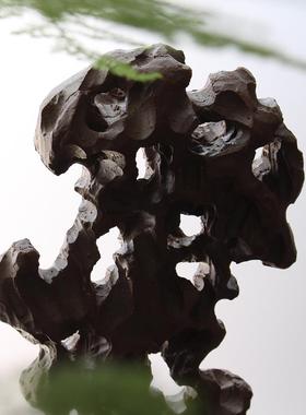 景德镇创意手工雕刻陶瓷假山石摆件复古家居饰品茶道桌面文人摆件