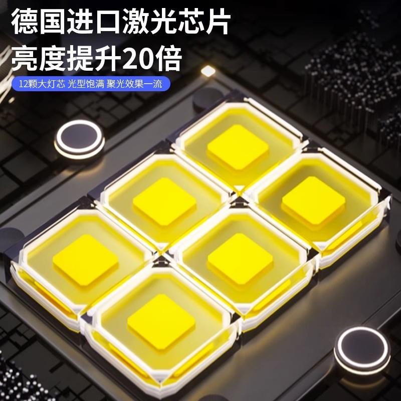 h4远近一体自带双光透镜led汽车电动摩托车货车改装超亮激光大灯 - 图1