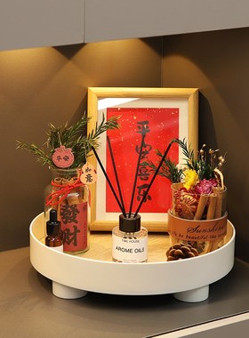 肉桂生财入户门玄关装饰品摆件家居钥匙收纳托盘乔迁之喜新居礼物