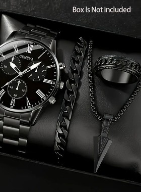 男款潮流时尚不掉色项链礼盒装韩版嘻哈十字架毛衣链简约帅气吊坠