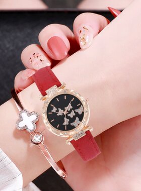 女生小众轻奢蝴蝶手表520情人节礼物礼盒装百搭女士腕表生日礼物