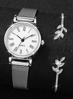 ins风时尚显白女士树叶手镯礼盒装圣诞情人节礼物高颜值稻穗手环