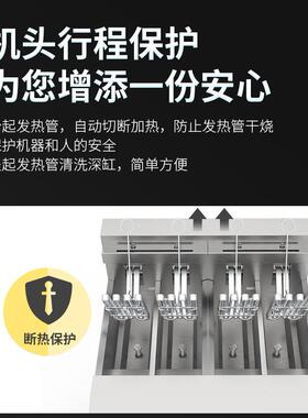 商用扁管滤油开口炸锅触摸屏油炸炉可翻转加热管OFE-413L