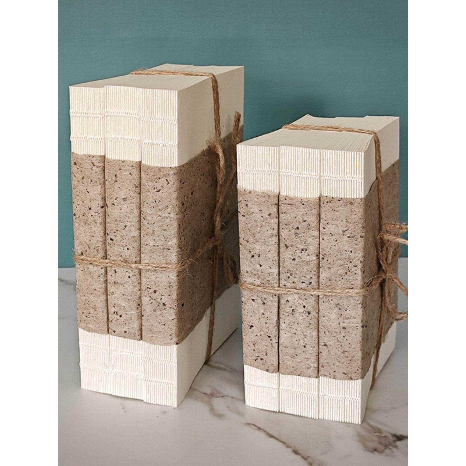 侘寂风复古麻绳书捆 新中式样板房间书块摆件 展示柜书房装饰品,淘宝优惠券,粉丝福利购,淘宝优惠卷