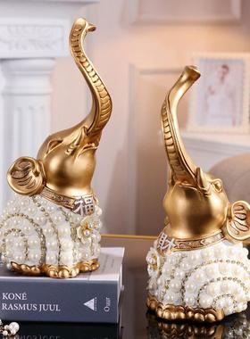 象摆件招财风水一对吉象乔迁大新居象客办厅酒柜装饰dx01公室开业