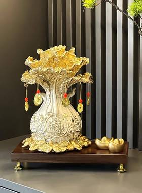 招财JL-YG进铺宝品百财白菜摆件客厅电视柜收银前台装饰店乔开迁