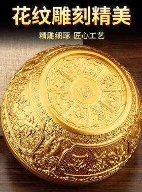 黄铜聚宝公盆客摆件招财聚财玄关厅麒麟聚宝办店铺开业工艺室礼品