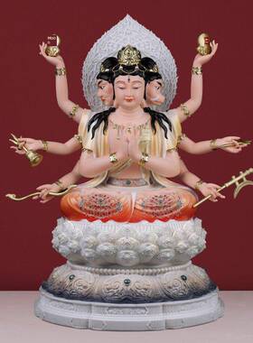 汉白玉明斗姆元君神像斗姆星君母像紫光圣圆道姥佛堂BEE用家供奉