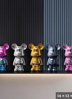 暴力熊网红件家居饰品客轻高W004档厅奢电摆视柜玄关酒柜玻璃柜装