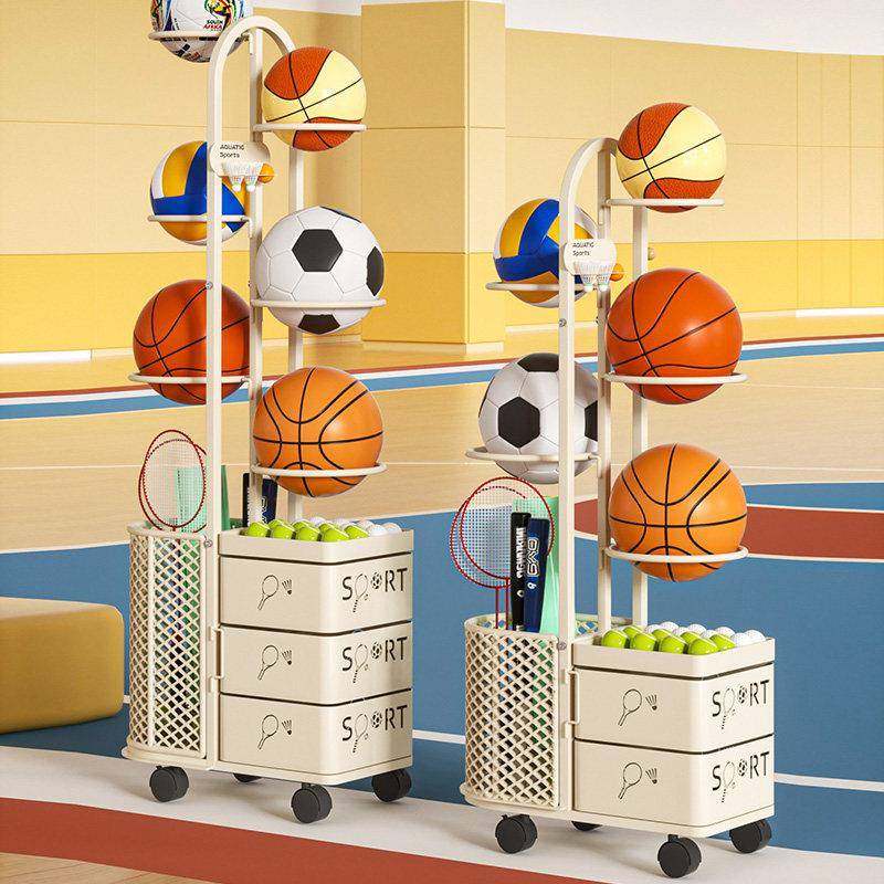 篮材球用收纳层架ZXD1342足球置物架家多层运动器收纳层架子瑜垫,淘宝优惠券,粉丝福利购,淘宝优惠卷