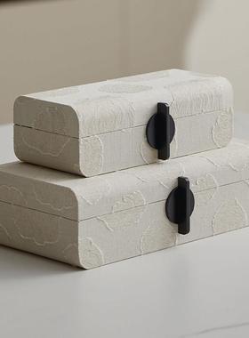 新中式酒店会所会客厅沙发茶几氛围感装饰首饰盒收纳盒摆件高级感