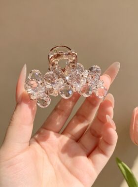 清冷透亮水晶抓夹小号鲨鱼夹
