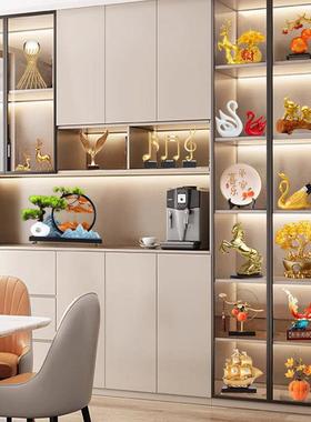 轻奢高档酒柜装饰品摆件客厅电视柜新房家居红酒架现代餐边柜摆设