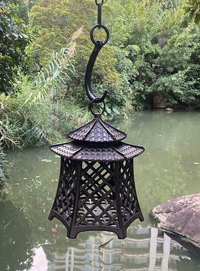 铸铁香塔仿古宫灯古代雪见灯铁艺烛台手工装饰怀旧复古建筑长安灯