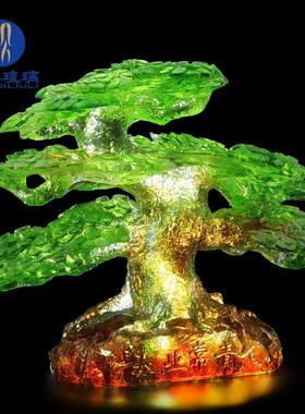 琉璃发财树摇钱树基业常青摆件居家客厅公司前台桌面摆放开业送礼