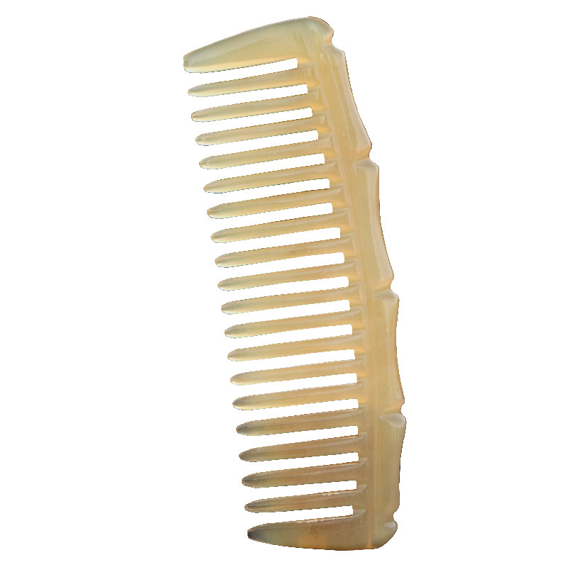 天然羊角梳子粗密齿个人护理洁头皮防静电按摩洗漱梳长~,淘宝优惠券,粉丝福利购,淘宝优惠卷