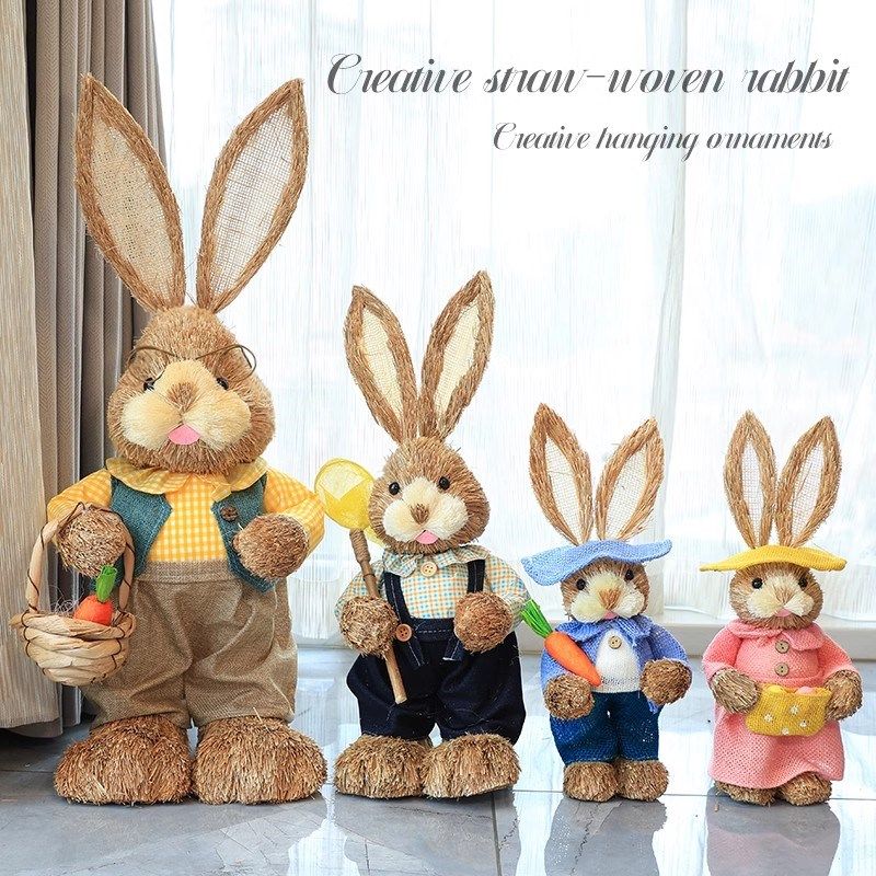 家居装饰草兔创意饰品落地客厅卧室景观室内斯堪的纳维亚风格卡通,淘宝优惠券,粉丝福利购,淘宝优惠卷