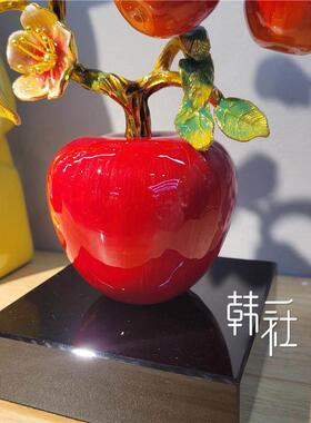 平安喜乐摆件珐琅彩工艺创意别墅电视柜玄关家居饰品高端乔迁礼物