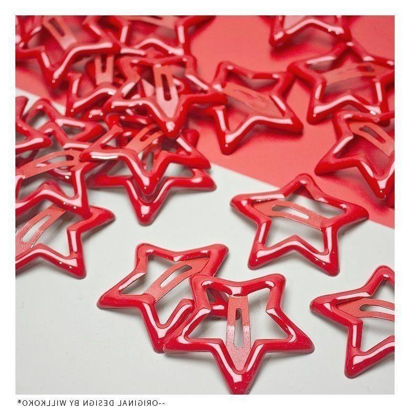 王力宏氛围感星星发夹红色五角星宝宝发夹新年氛围感女童星星发夹,淘宝优惠券,粉丝福利购,淘宝优惠卷