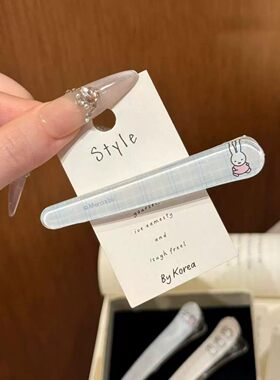 新款卡通兔无痕鸭嘴少女侧边一字可爱甜美发夹发饰百搭刘海