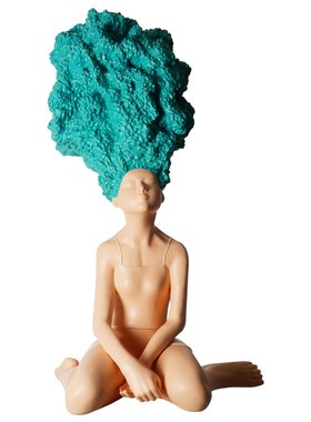 雕塑落地商场办公室前台抽象艺术物坐姿工艺品展厅创意像