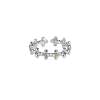 Simple colorful zircon flower ring for women, light luxury, unique and high-end, cute open ring for daily commuting
