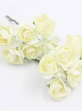 花环材料 杜鹃花玫瑰花DIY婚庆喜糖盒点缀礼品盒包装装饰配件纸花