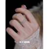 Simple colorful zircon flower ring for women, light luxury, unique and high-end, cute open ring for daily commuting