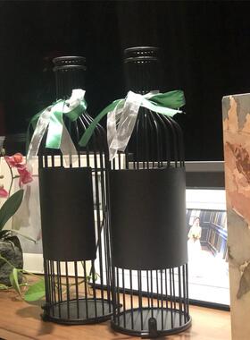 欧式纯手工铁艺摆饰红酒瓶摆件酒庄装饰品酒塞葡萄酒软木塞收藏架