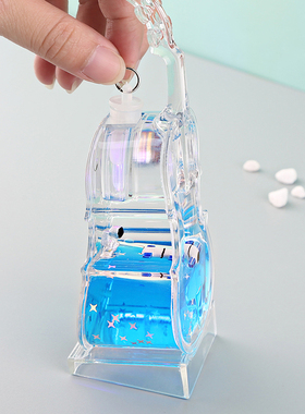 水晶小提琴摆件创意宇航员发光入油卡通节日桌面网红饰品音乐礼品