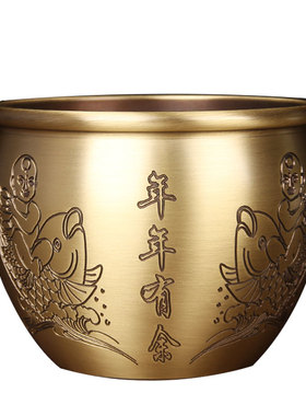 百福铜缸摆件 招字铜缸摆件 铜聚宝盆摆件 铜烟缸摆件