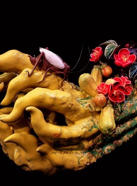 推荐小佛手果得心应手石湾陶瓷公仔家居公司玄关商铺酒柜中式摆件