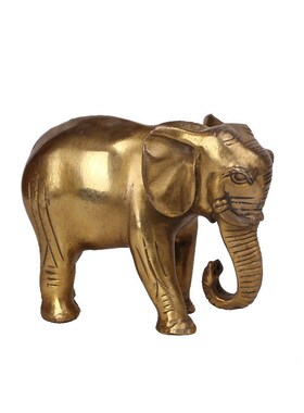 黄铜大象吸水象一对象客厅乔迁装饰品
