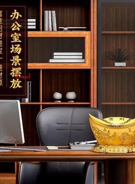 四季发财金元宝摆件中式招财客厅酒柜储钱罐装饰品店铺开业礼品