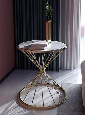 北欧轻奢小茶几大理石边几角几客厅沙发阳台小圆桌边桌创意床边柜