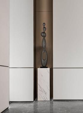 几何艺术雕塑细长竖高摆件客厅玄关壁龛电视柜高级感落地装饰品