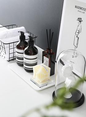 浴室柜毛巾托盘组合牙刷阳台洗衣液瓶装饰品样板间卫生间摆件轻奢