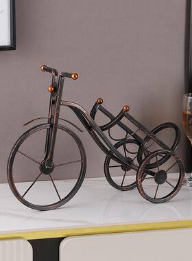 创意铁三轮车红酒架覆古军事炮塔装饰工业风格酒吧装饰家居工艺品